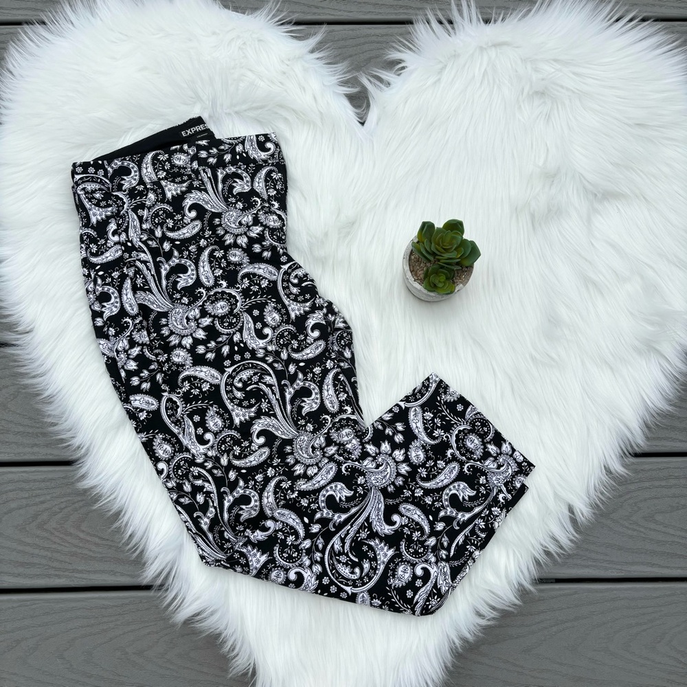 Express Patterned Columnist Pants